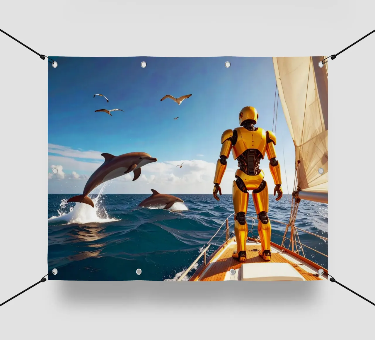 ROBOT SUR UN VOILIER. telo in pvc da Thierry vobmann photography