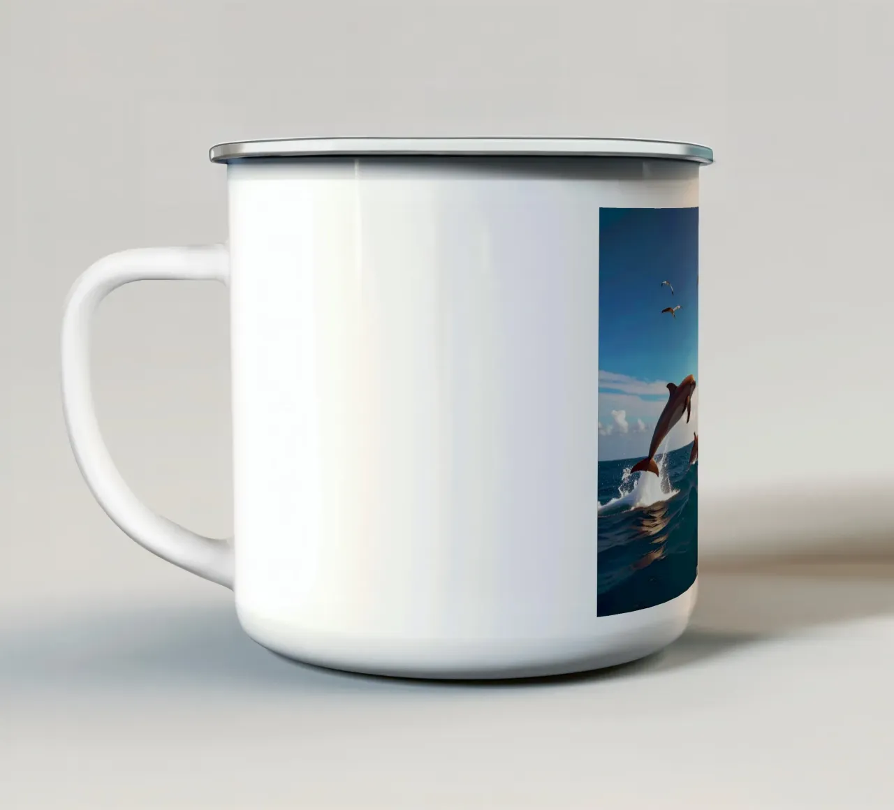 ROBOT SUR UN VOILIER. taza de esmalte de Thierry vobmann photography