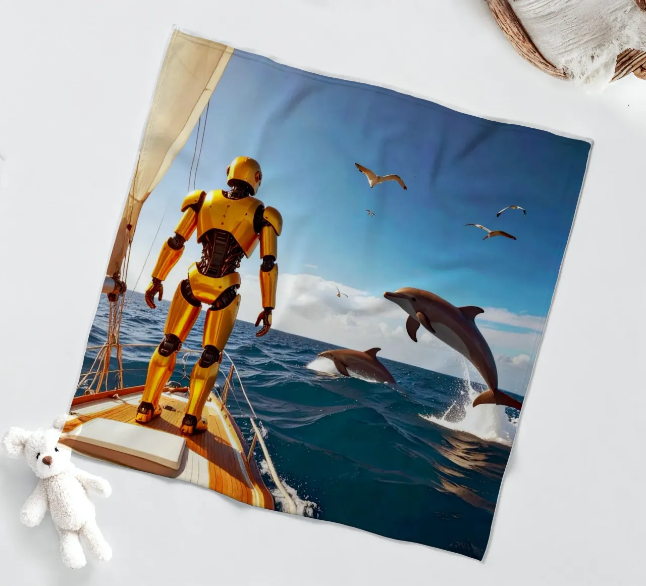 ROBOT SUR UN VOILIER. coperta in pile da Thierry vobmann photography