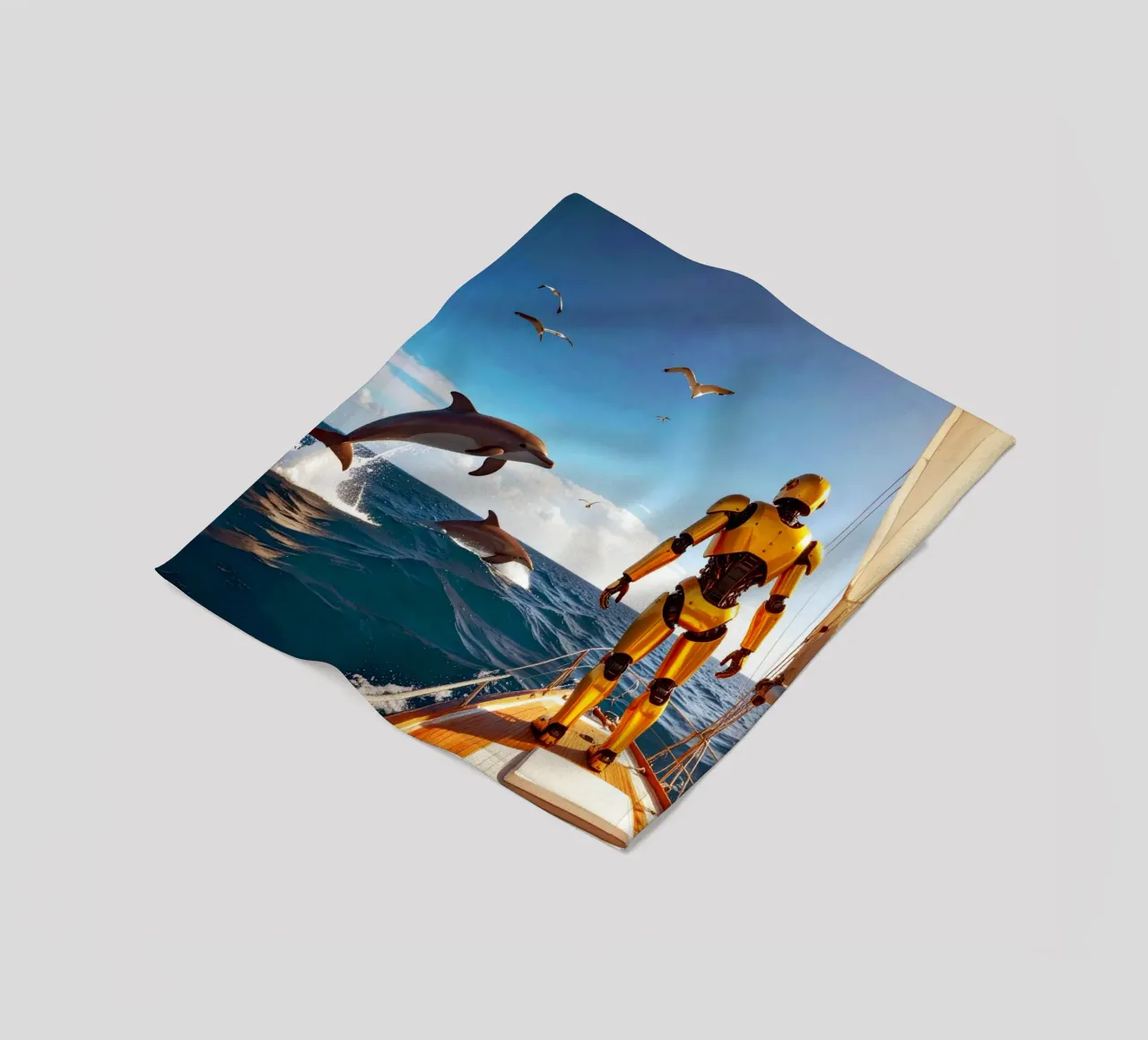 ROBOT SUR UN VOILIER. coperta in pile da Thierry vobmann photography