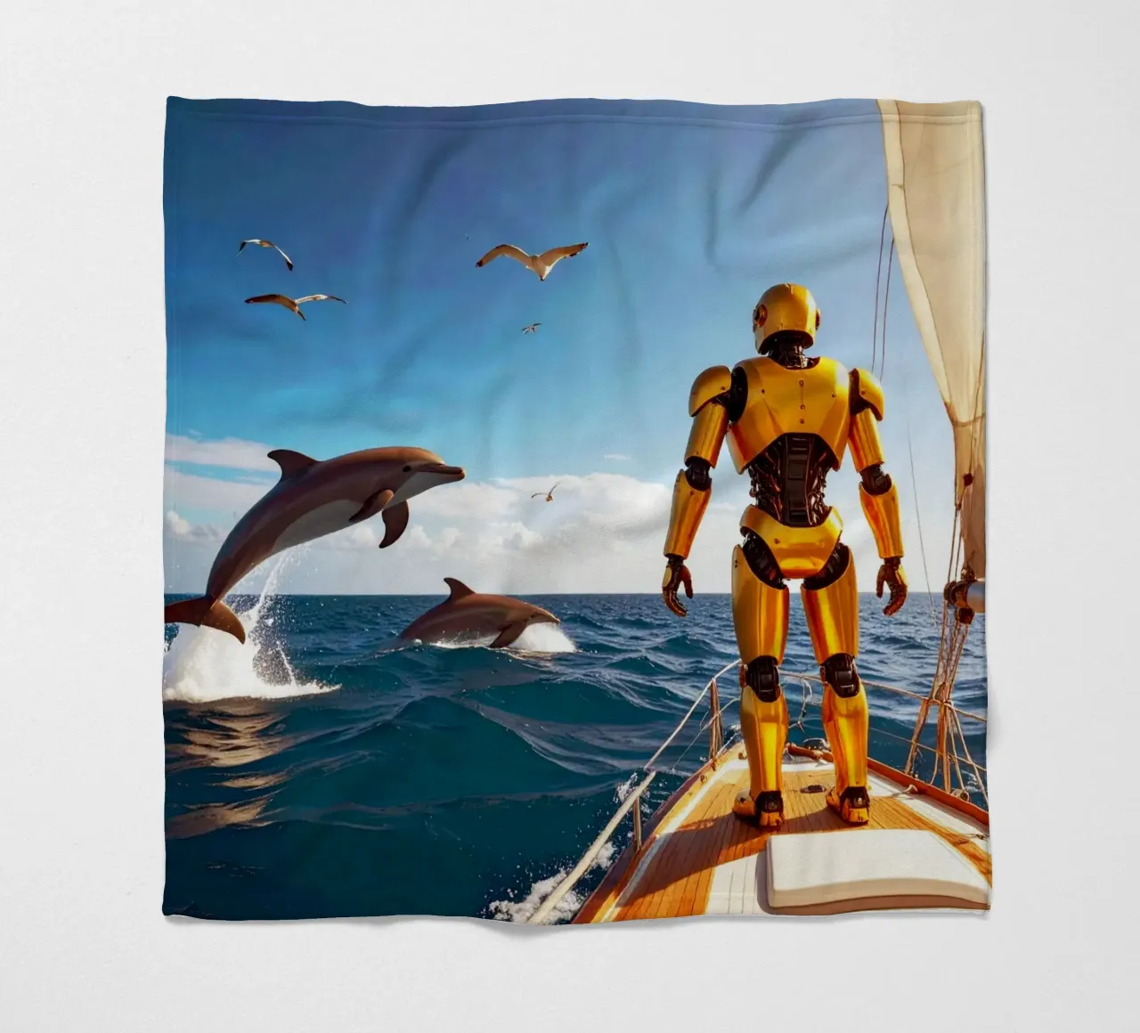 ROBOT SUR UN VOILIER. coperta in pile da Thierry vobmann photography