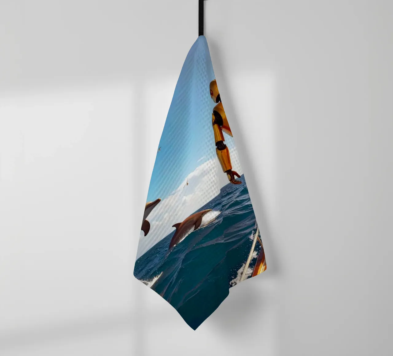 ROBOT SUR UN VOILIER. torchon de Thierry vobmann photography