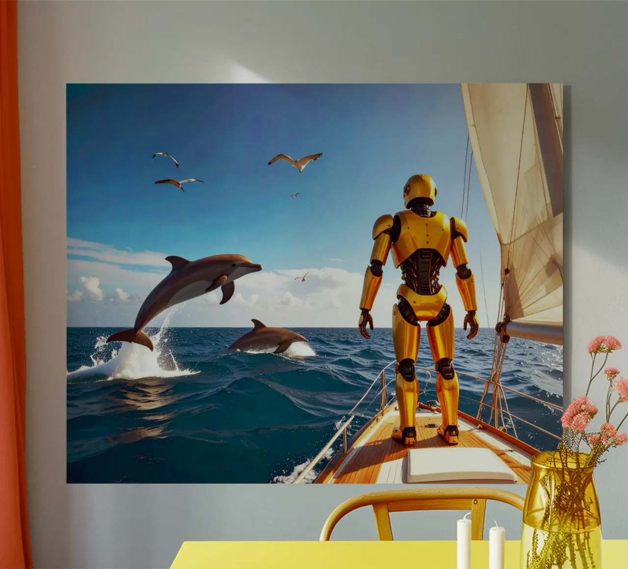 ROBOT SUR UN VOILIER. metacrilato de Thierry vobmann photography