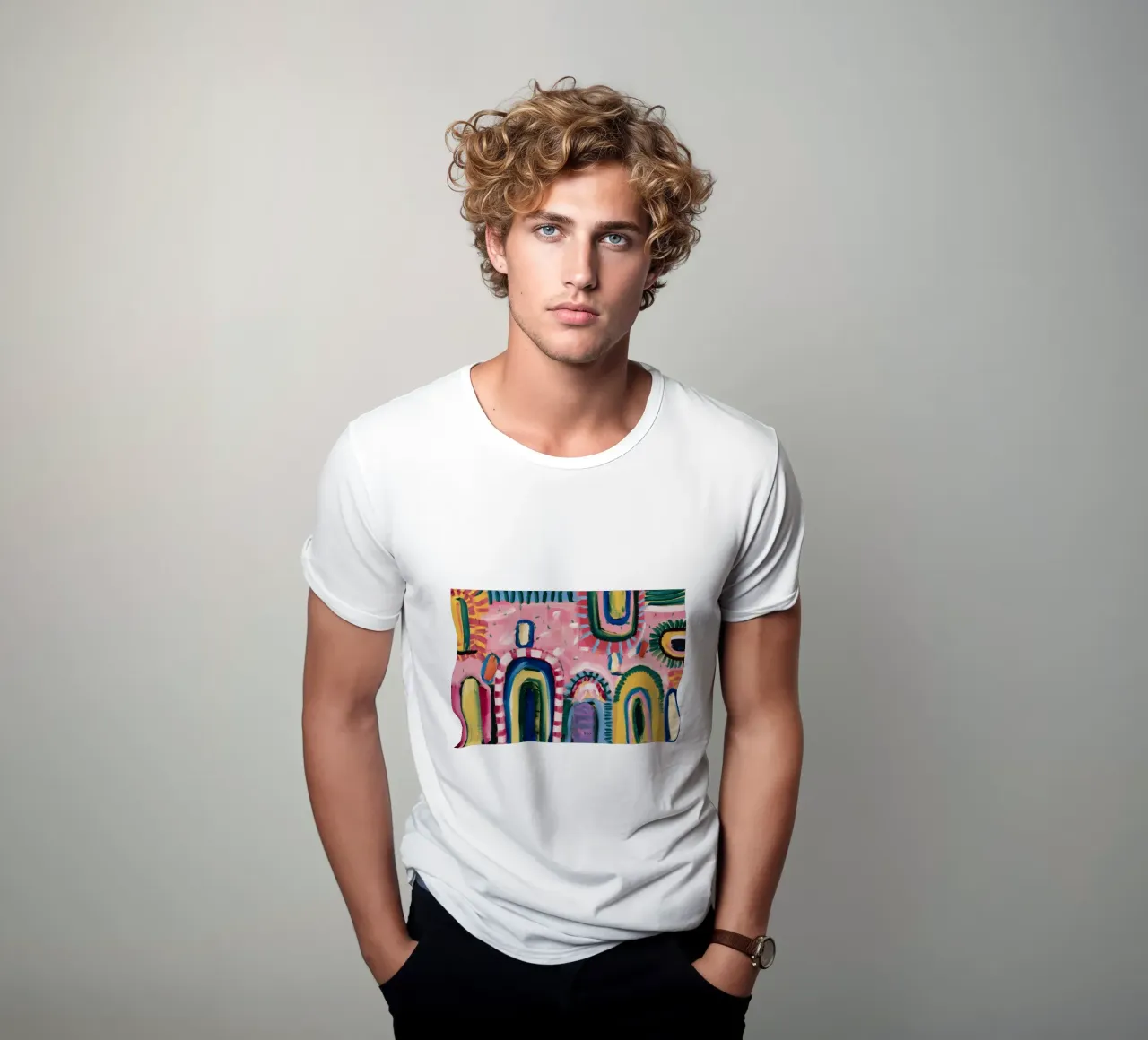 Ritmi dell'arco prismatico t-shirt da Sublime Layers