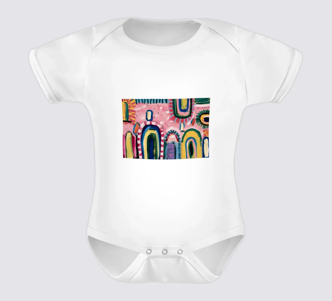 Ritmi dell'arco prismatico body neonato maniche corte da Sublime Layers