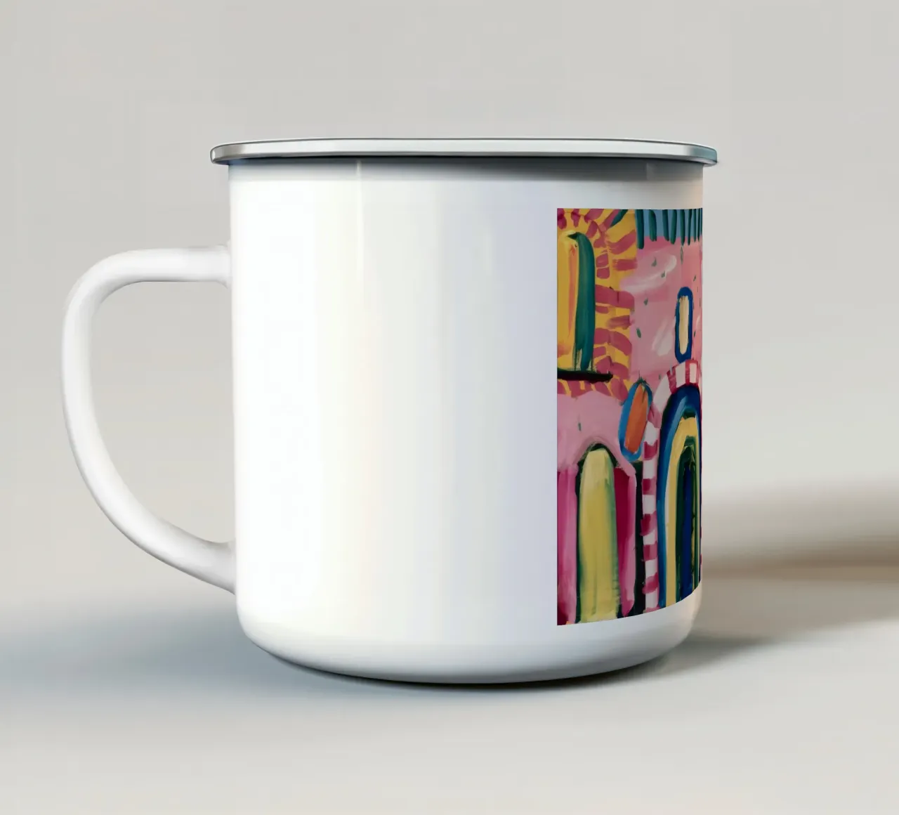 Ritmi dell'arco prismatico tazza in smalto da Sublime Layers