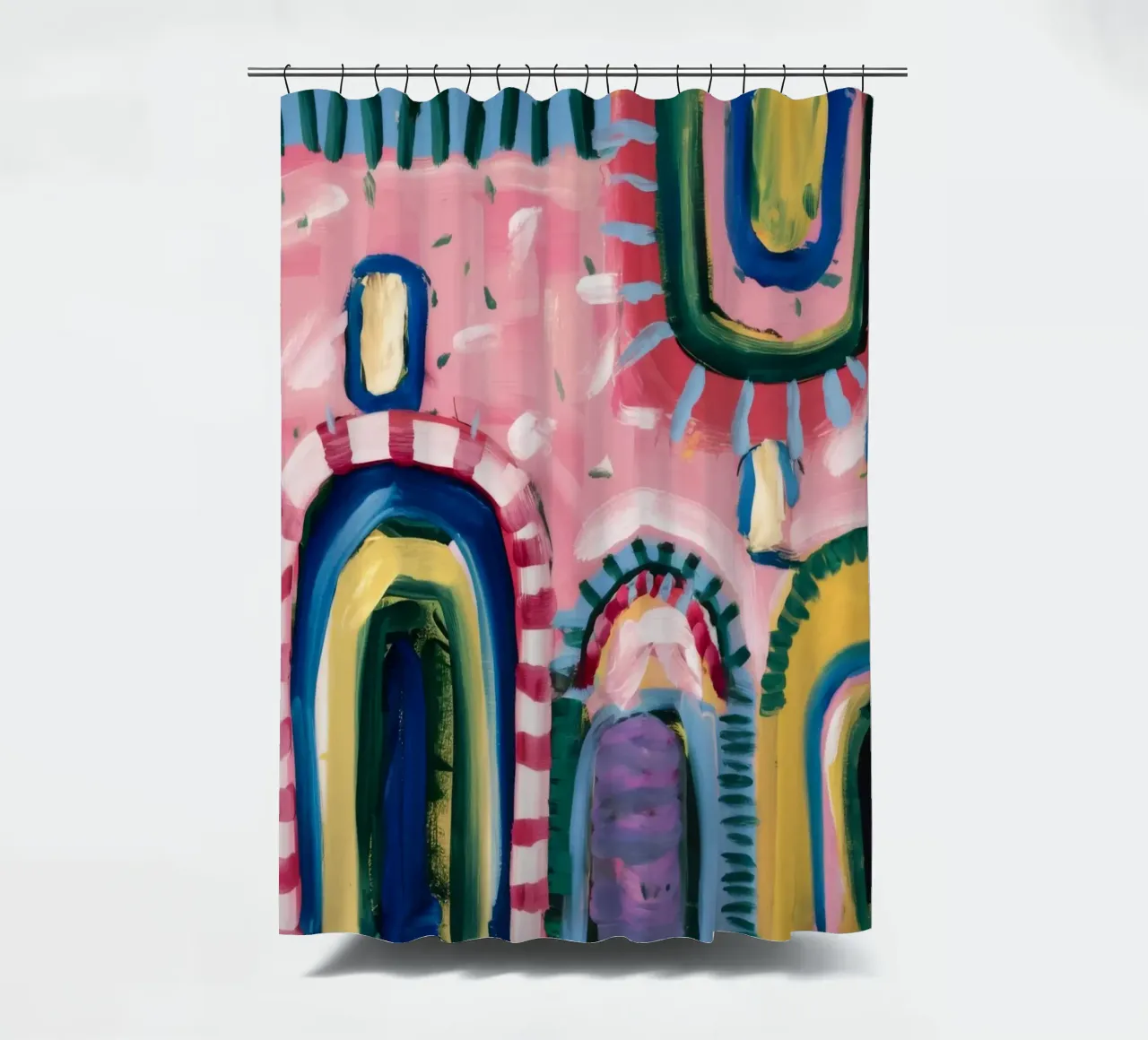 Prismatische Bogen-Rhythmen Duschvorhang von Sublime Layers