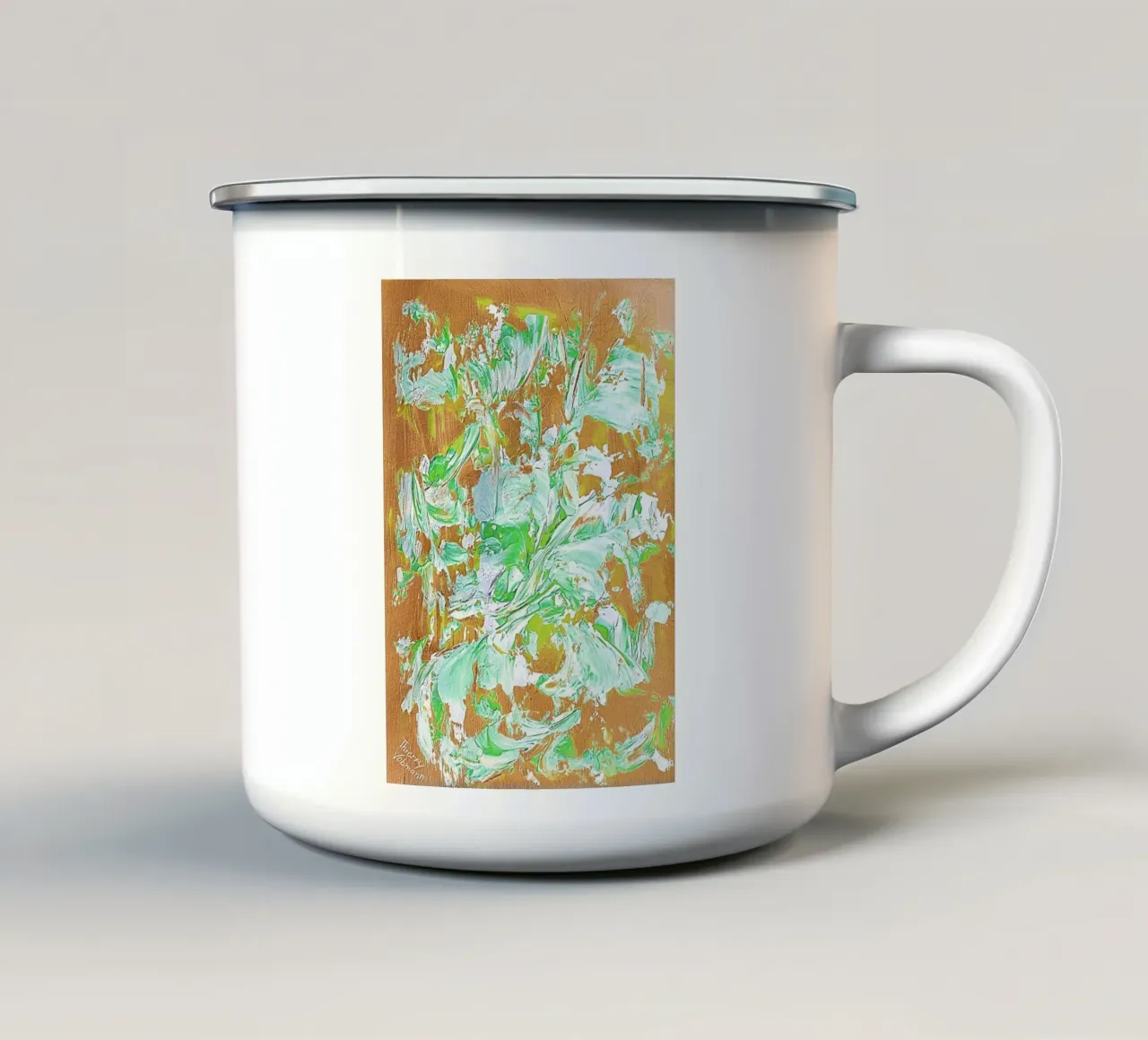 IDEAL GIFT 21 invers tazza in smalto da Thierry Vobmann Abstract painting