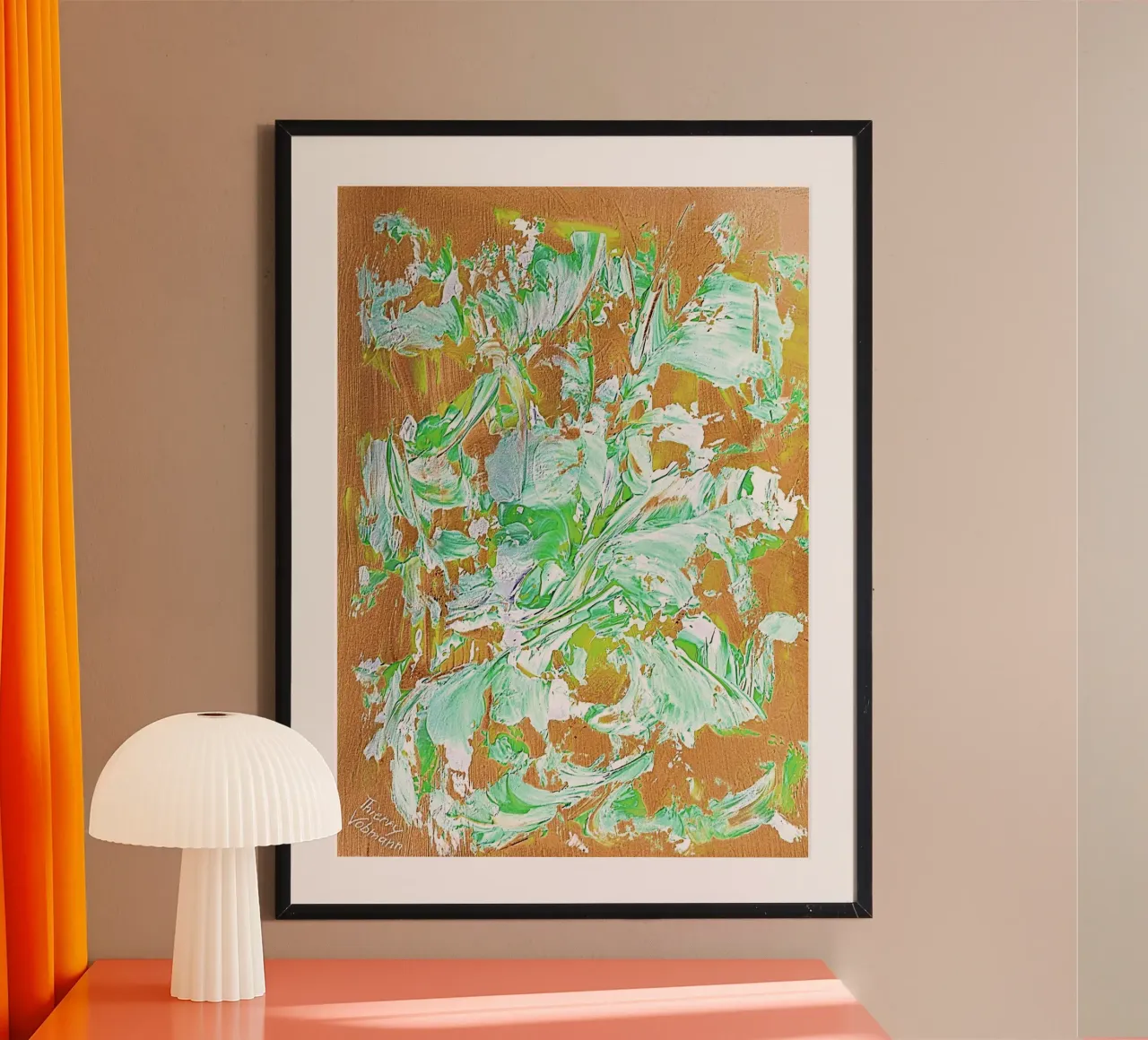IDEAL GIFT 21 invers poster con telaio in legno da Thierry Vobmann Abstract painting