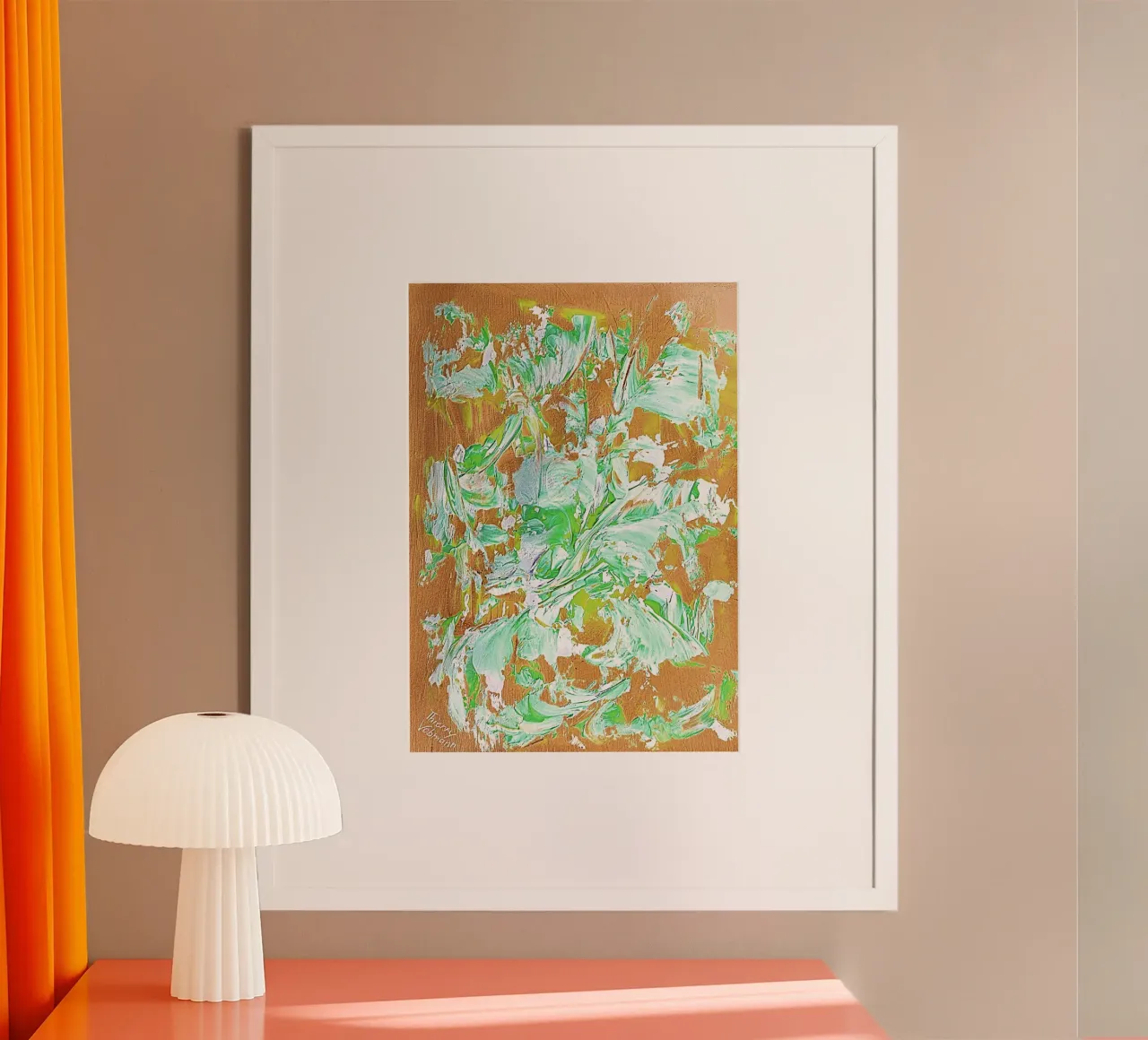 IDEAL GIFT 21 invers poster con telaio in legno da Thierry Vobmann Abstract painting