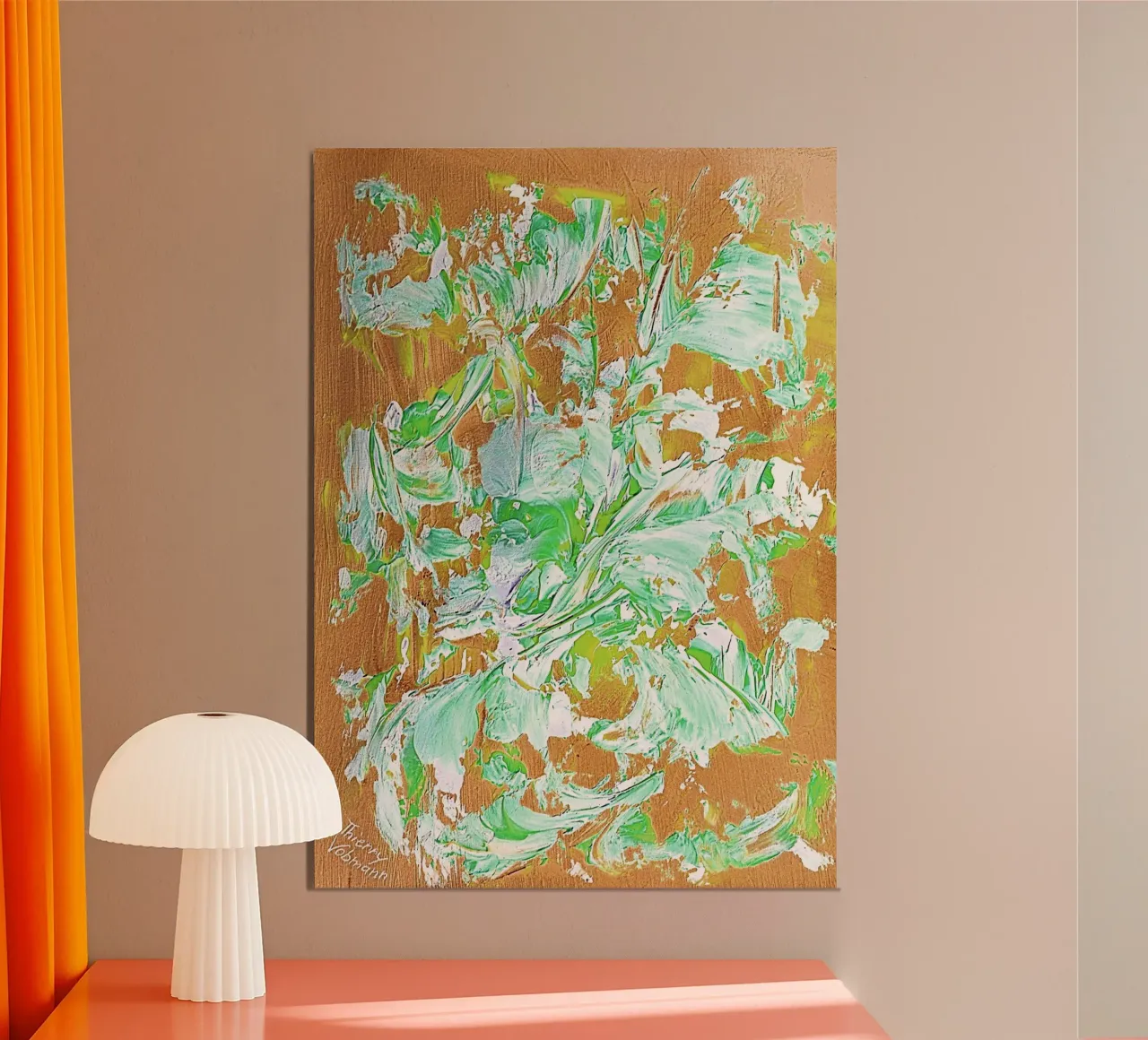 IDEAL GIFT 21 invers poster con telaio in legno da Thierry Vobmann Abstract painting