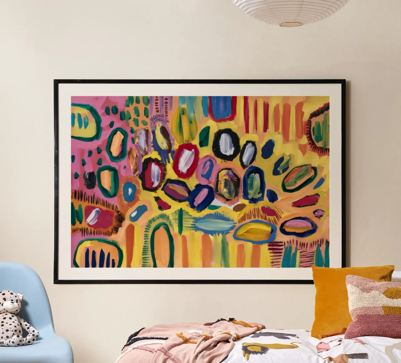 Modelli di boschetto ocra poster da Sublime Layers