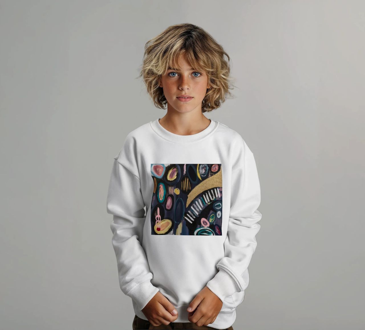 Linee della notte dorata felpa bambino da Sublime Layers