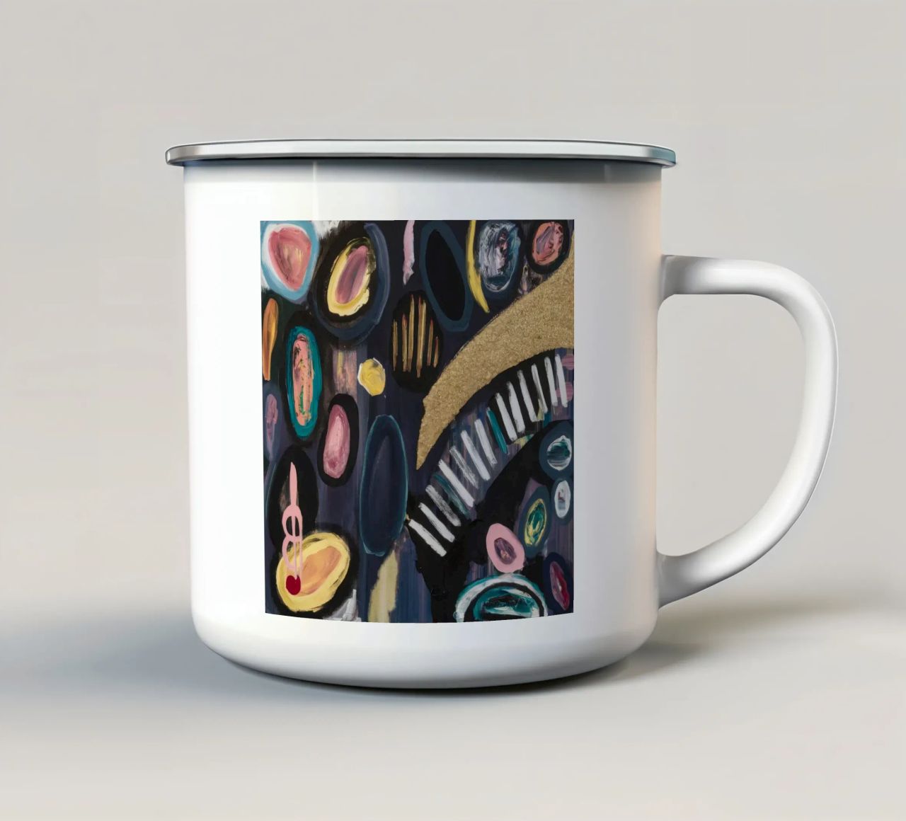 Linee della notte dorata tazza in smalto da Sublime Layers