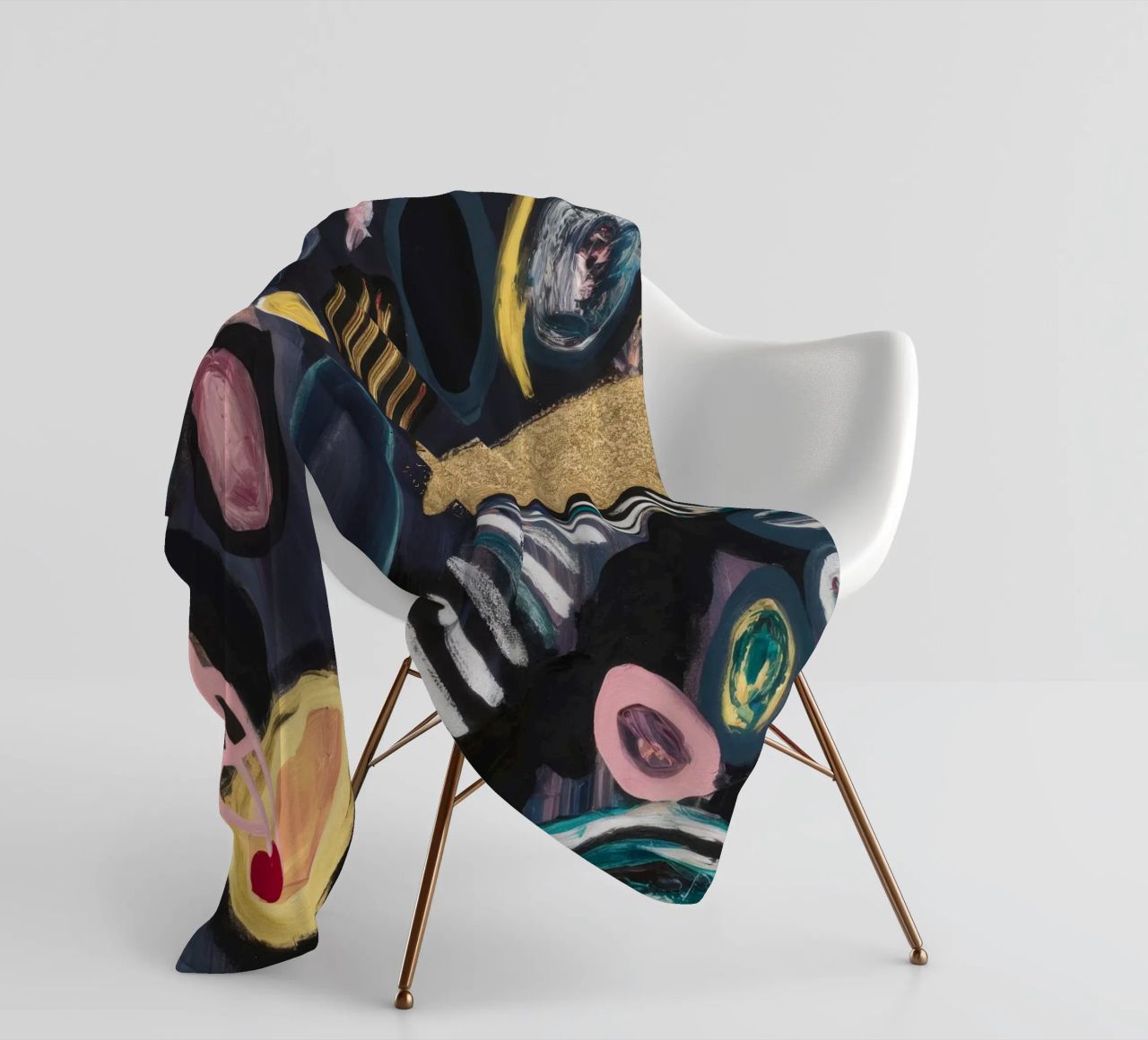 Linee della notte dorata coperta in pile da Sublime Layers