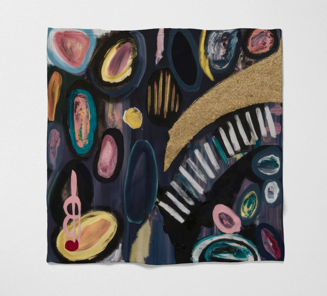 Linee della notte dorata coperta in pile da Sublime Layers