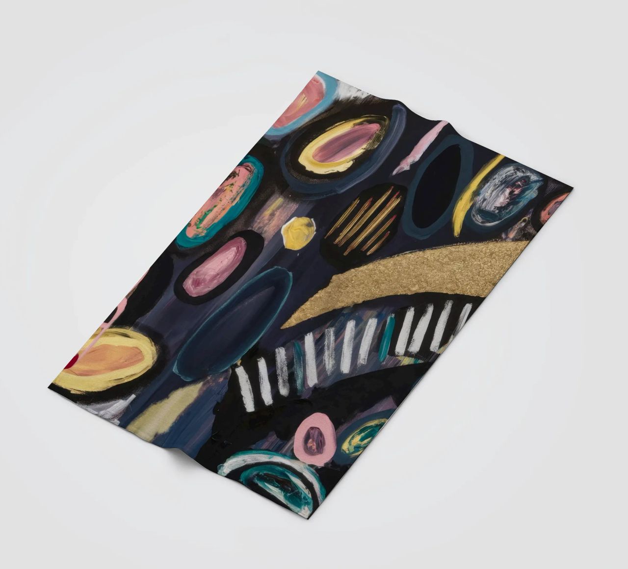 Linee della notte dorata coperta in pile da Sublime Layers