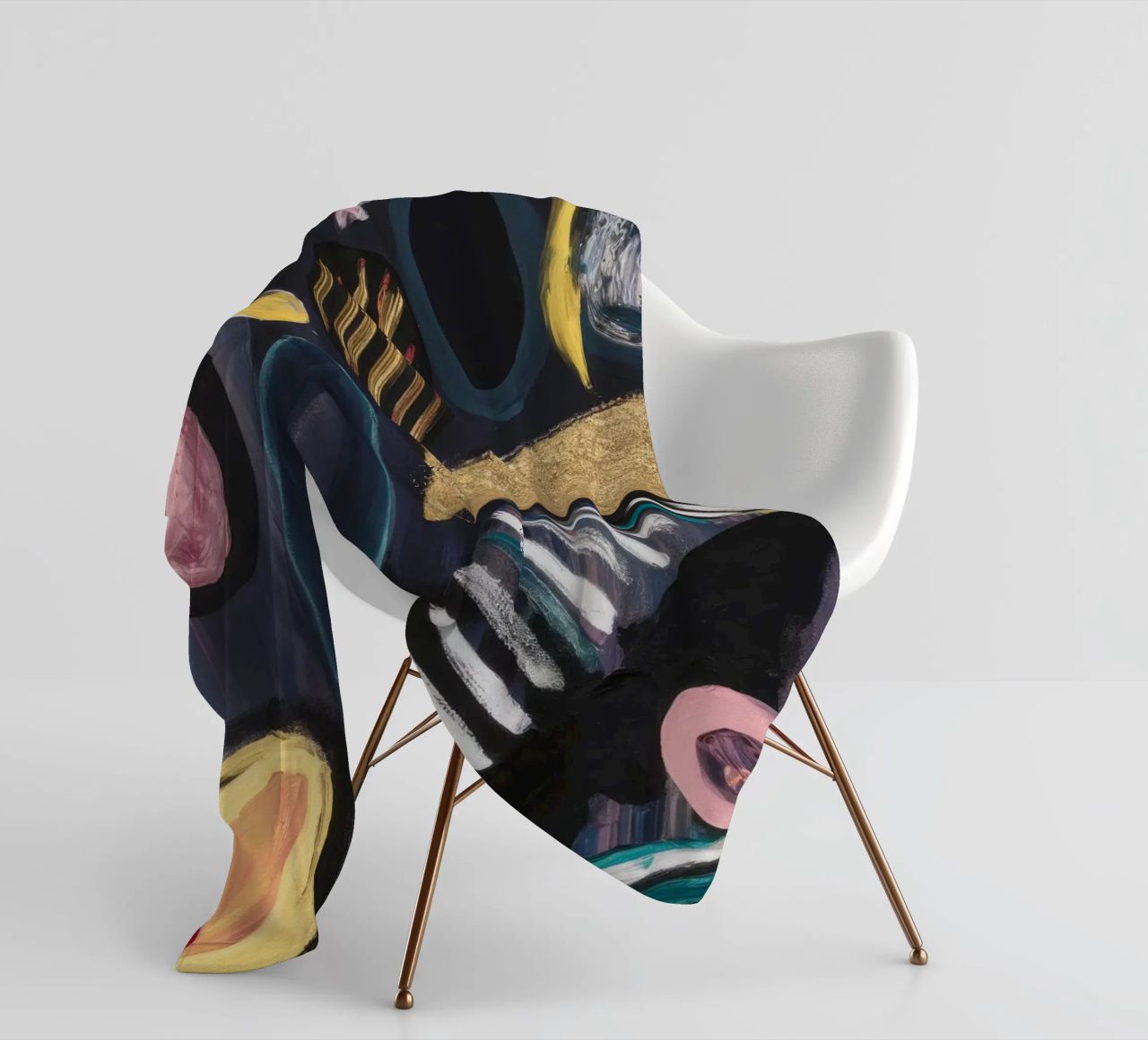 Linee della notte dorata coperta in pile da Sublime Layers