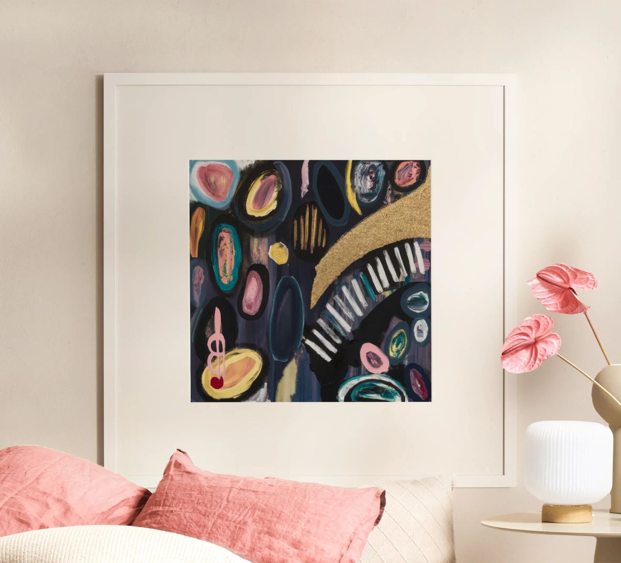 Linee della notte dorata poster da Sublime Layers