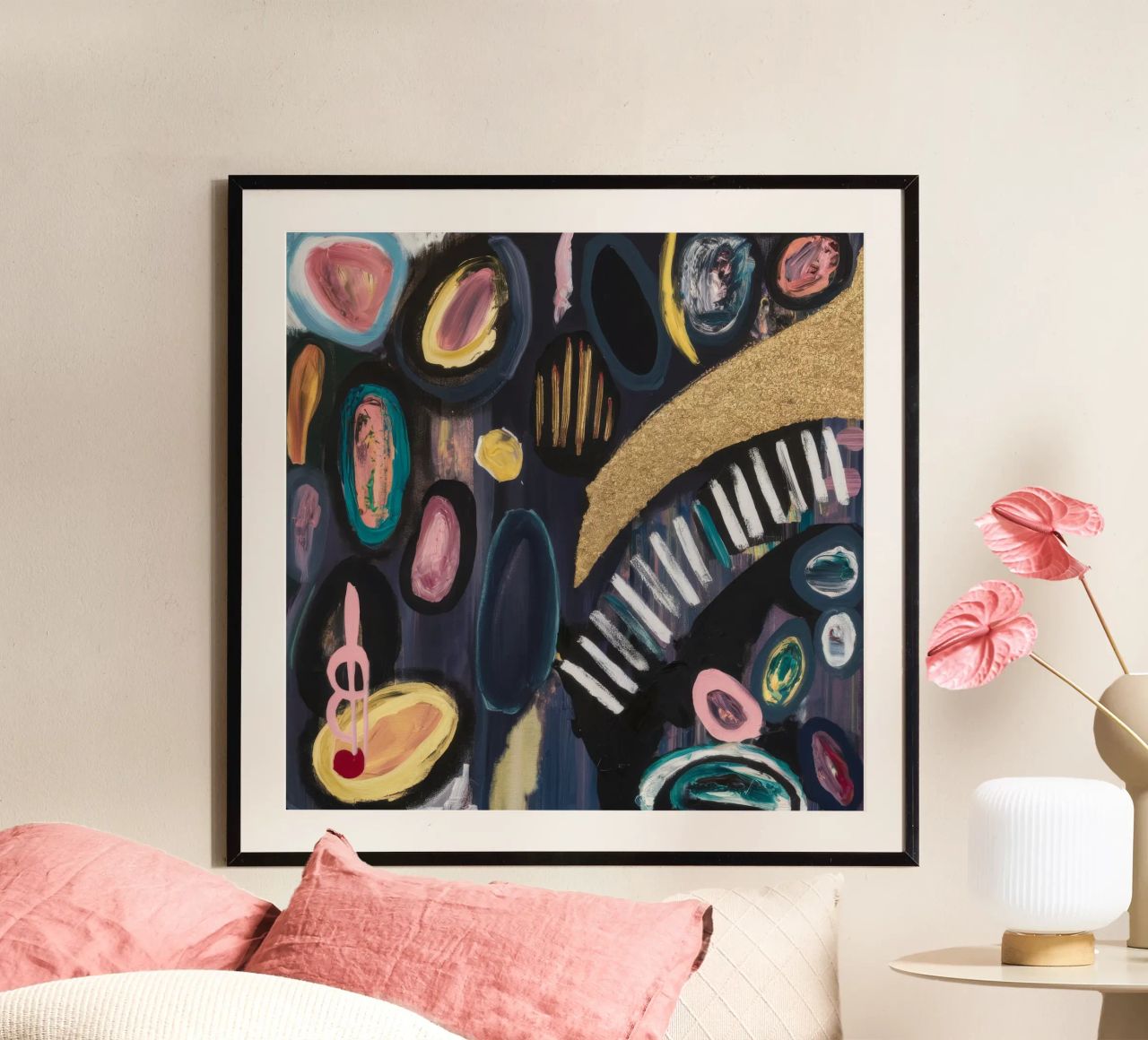 Linee della notte dorata poster da Sublime Layers