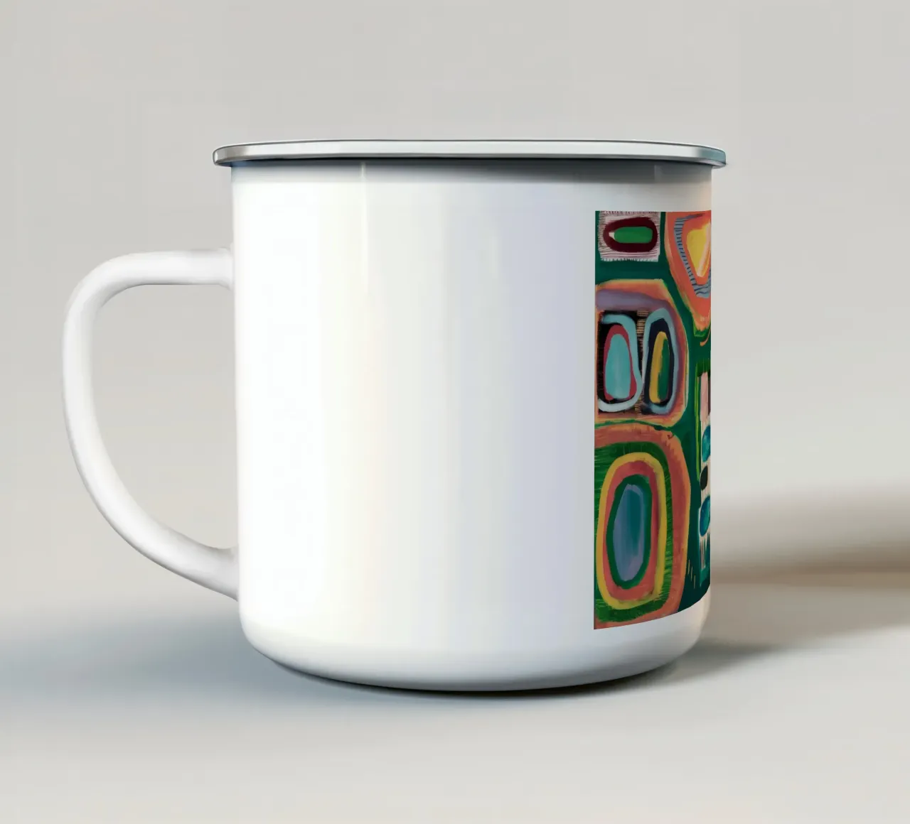 Trama ovale verdeggiante tazza in smalto da Sublime Layers