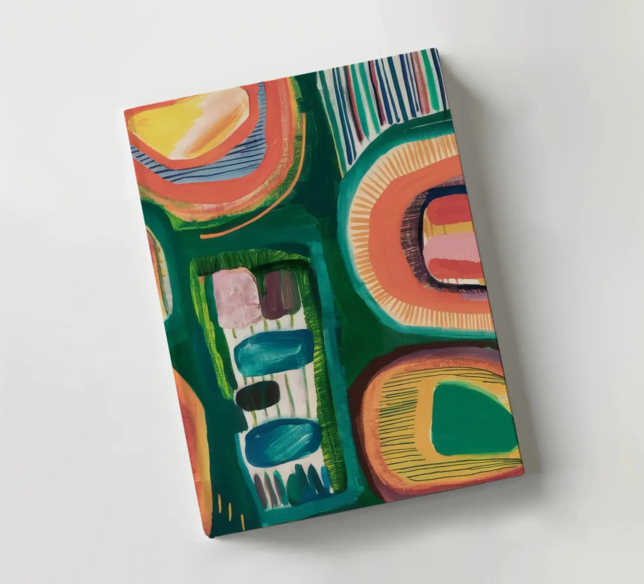 Verdant Oval Weave notebook by Sublime Layers