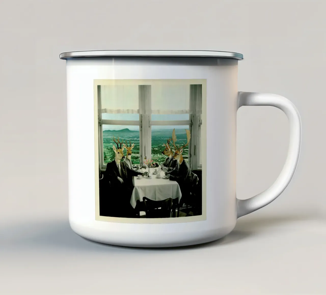 the gang enamel mug by Sammy Slabbinck