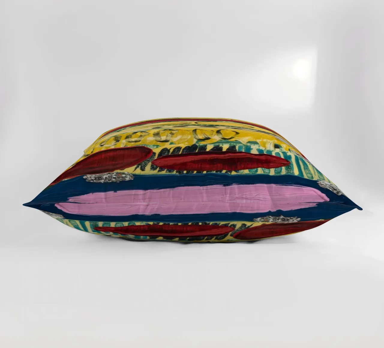 Ochre Earth Strokes decorative cushion by Sublime Layers