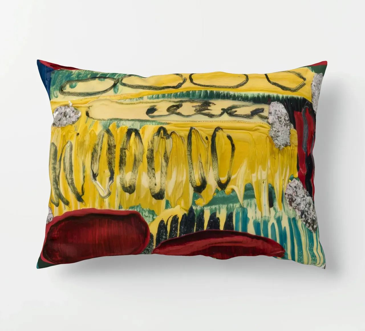 Ochre Earth Strokes decorative cushion by Sublime Layers