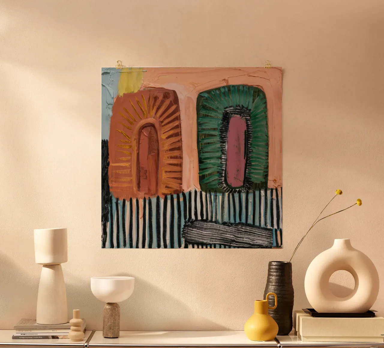 Ruscelli ad arco strutturati poster con telaio in plastica da Sublime Layers
