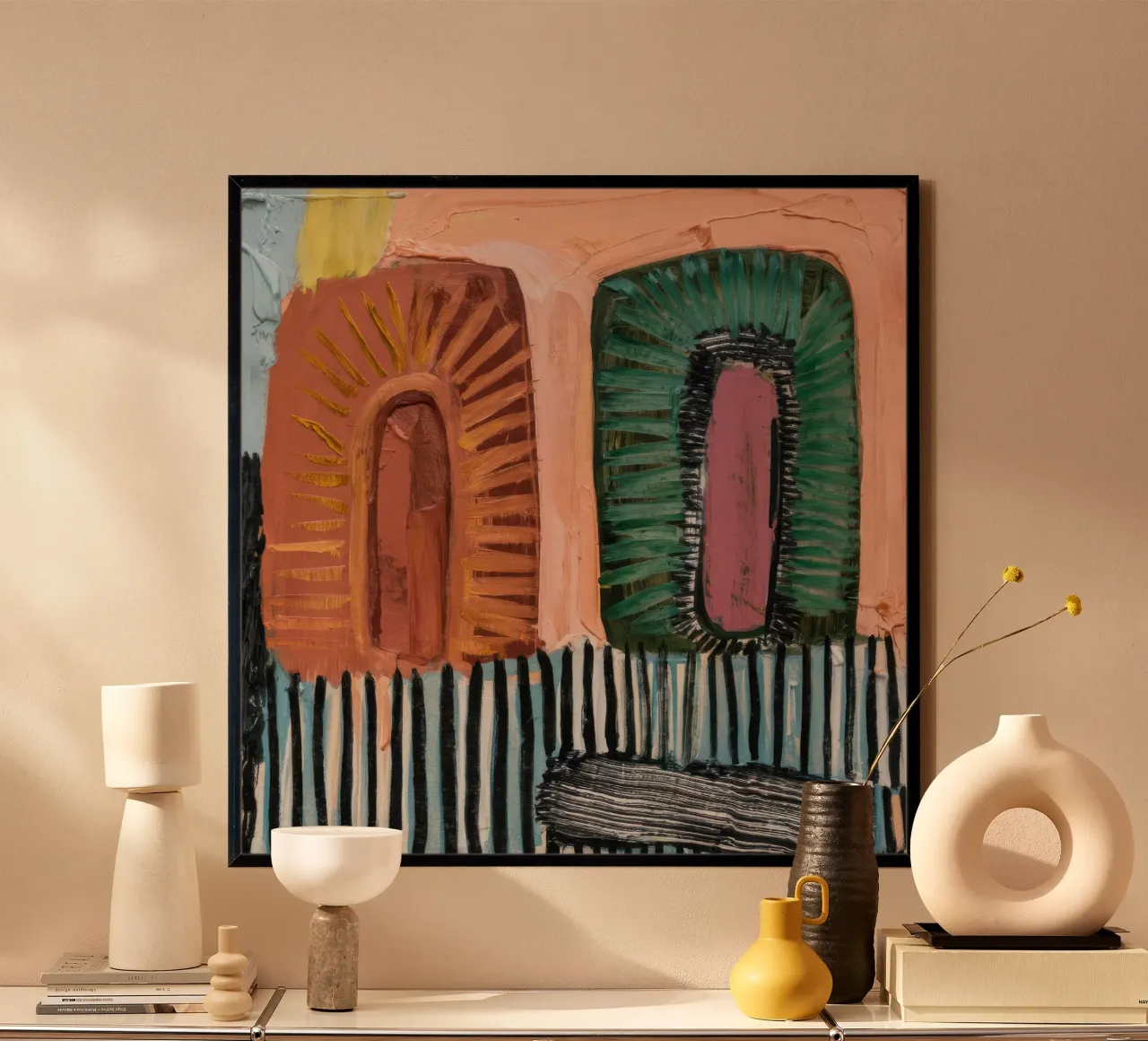 Ruscelli ad arco strutturati poster con telaio in plastica da Sublime Layers