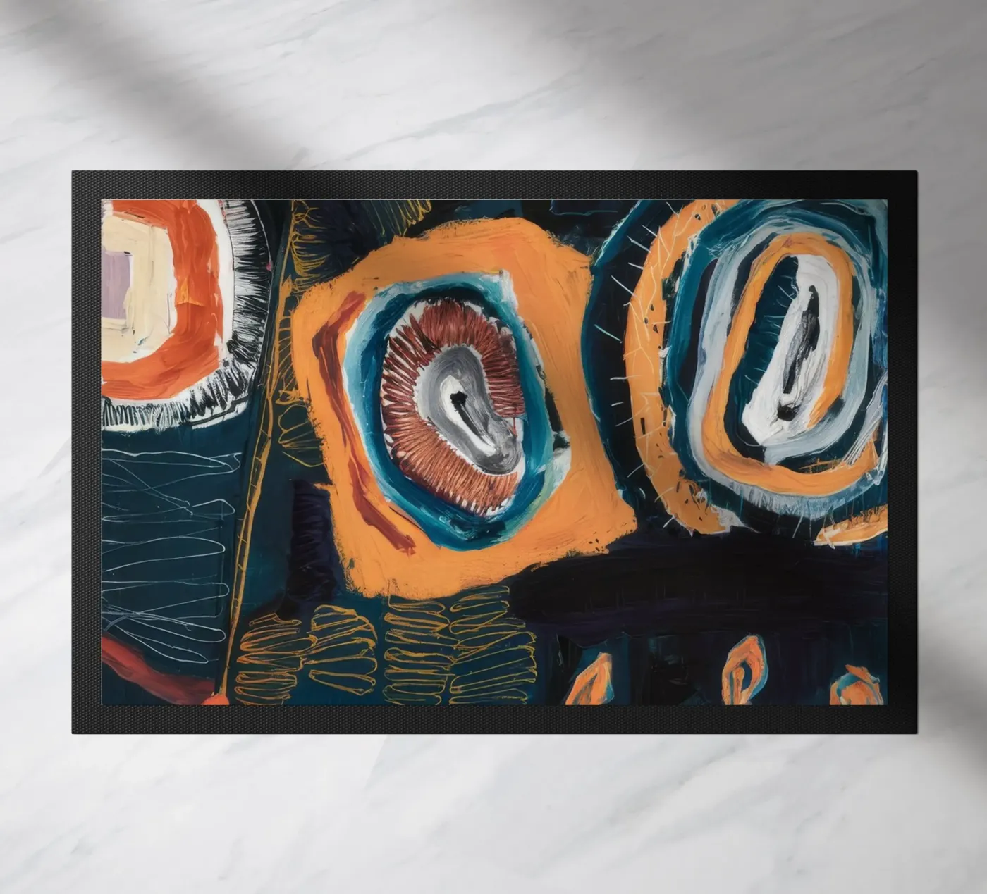 Cosmic Ring Nebula doormat by Sublime Layers