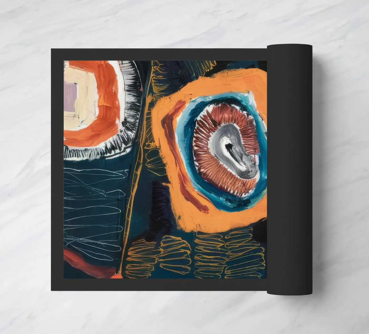 Cosmic Ring Nebula doormat by Sublime Layers