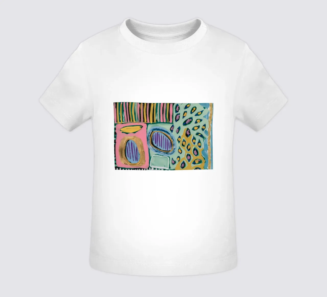 Prismatischer Streifen-Punkt Baby T-Shirt von Sublime Layers