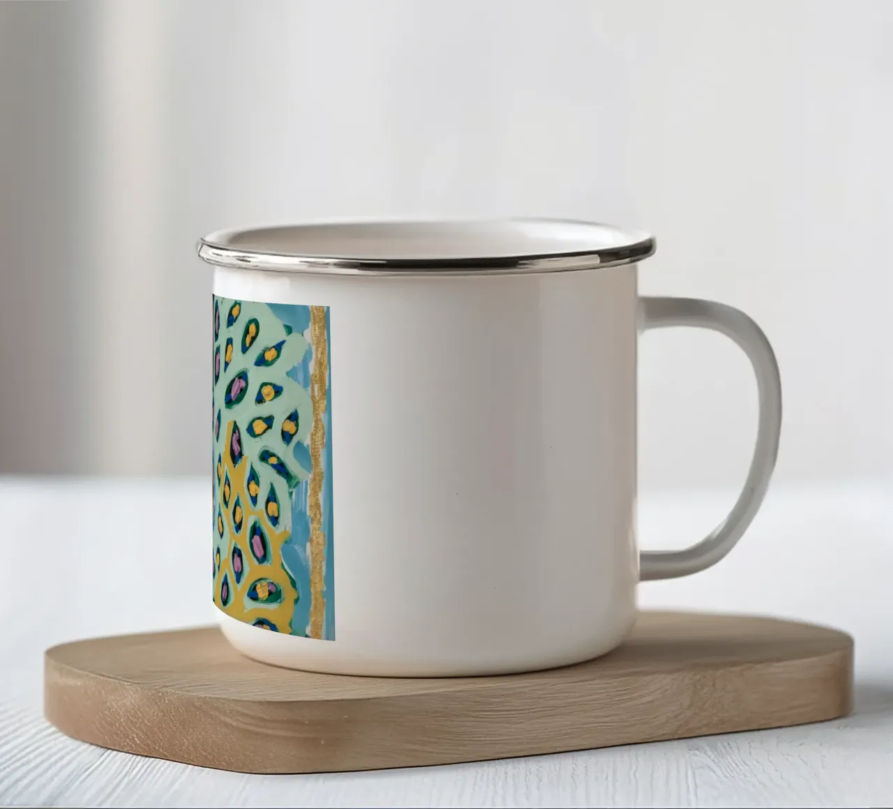 Punto raya prismático taza de esmalte de Sublime Layers