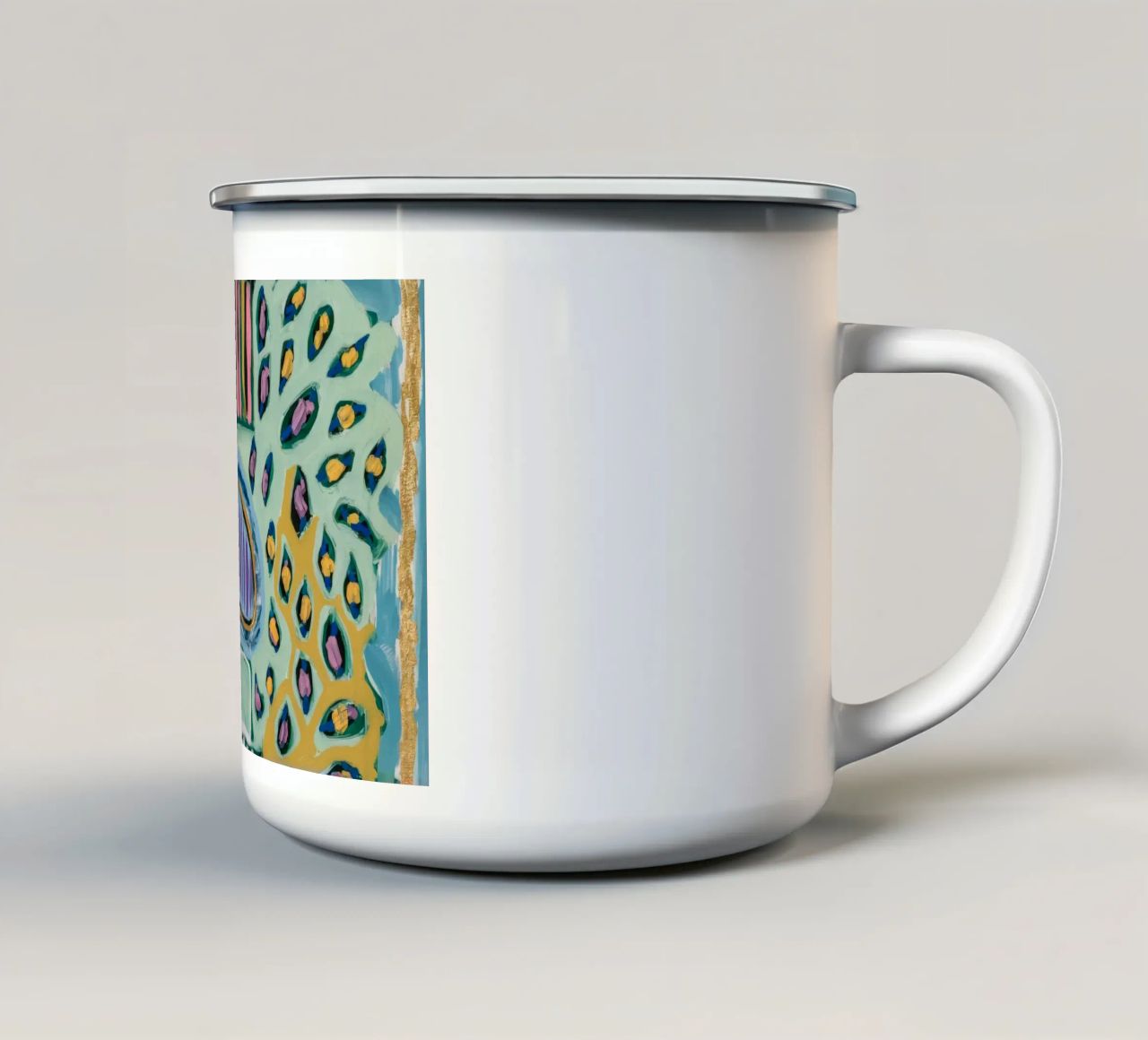 Punto a strisce prismatiche tazza in smalto da Sublime Layers