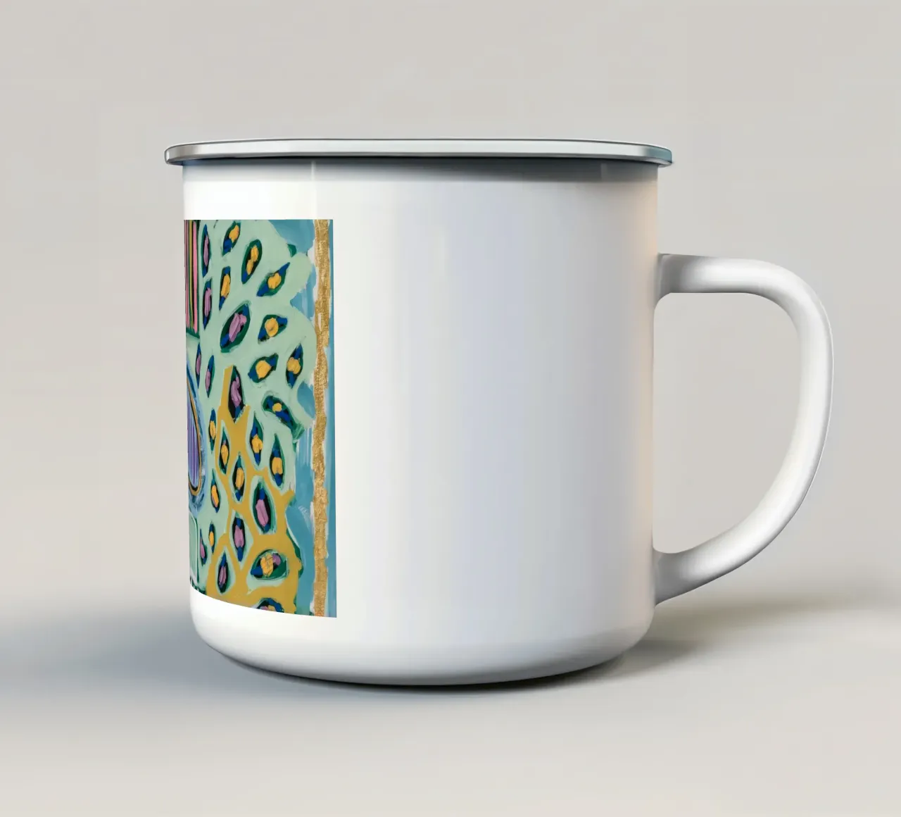 Punto raya prismático taza de esmalte de Sublime Layers