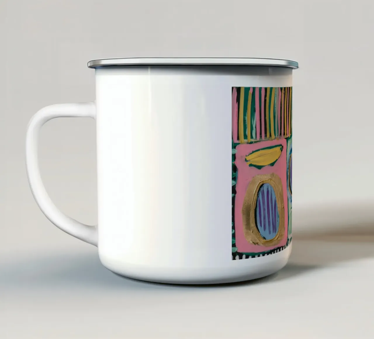 Punto raya prismático taza de esmalte de Sublime Layers