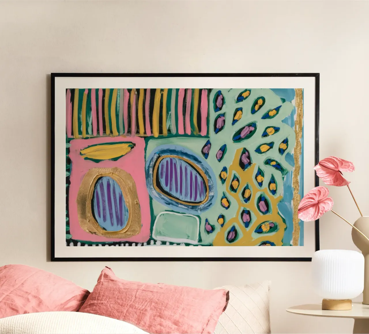 Punto a strisce prismatiche poster da Sublime Layers