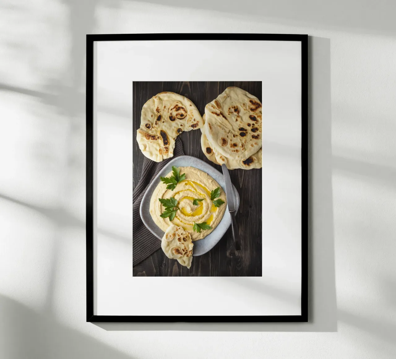 Pane Naan con Hummus carta hahnemühle da foodphotolove