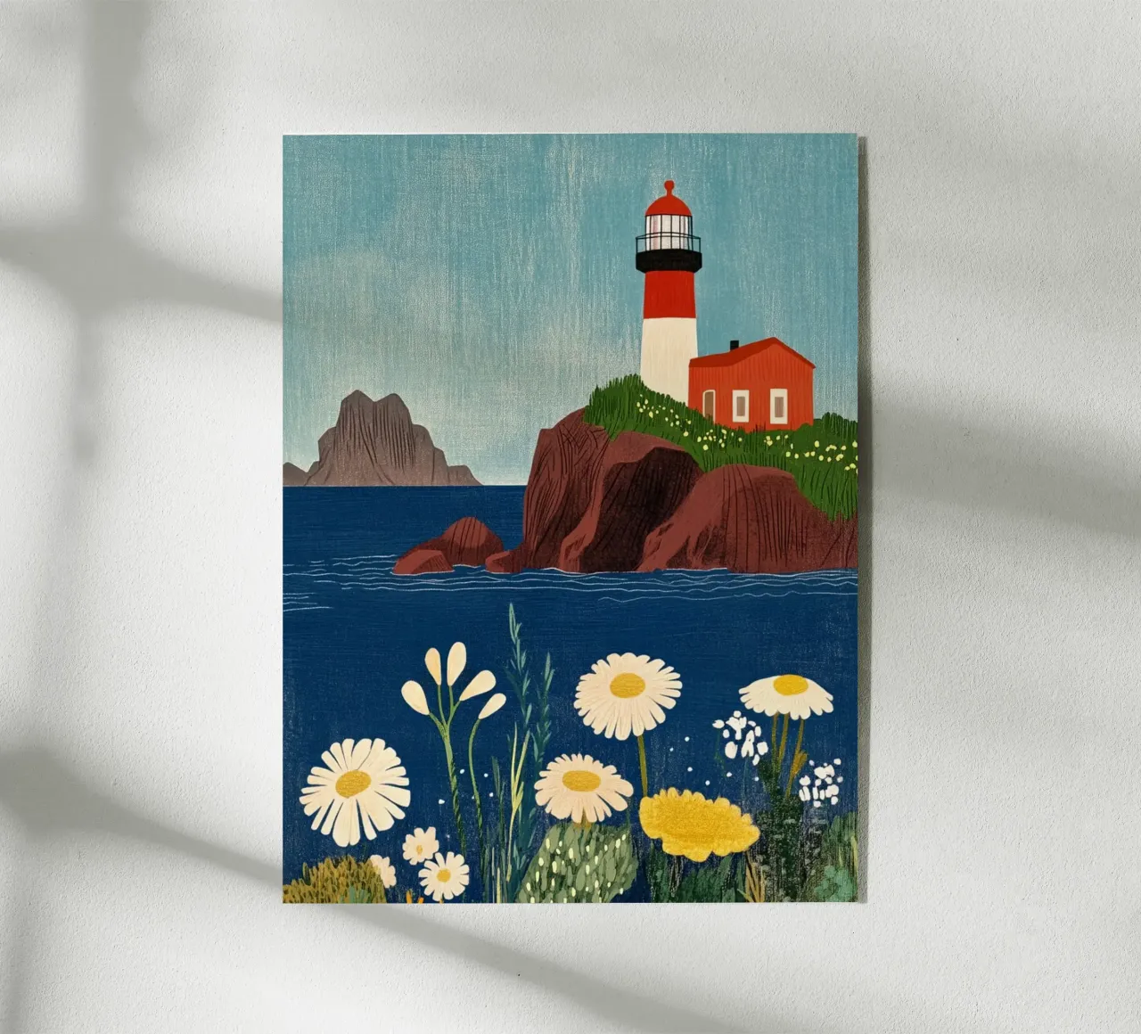 Faro e fiori plexiglass da Curious Canvas