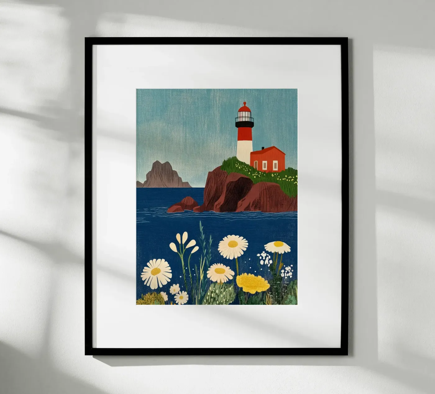 Faro e fiori poster da Curious Canvas