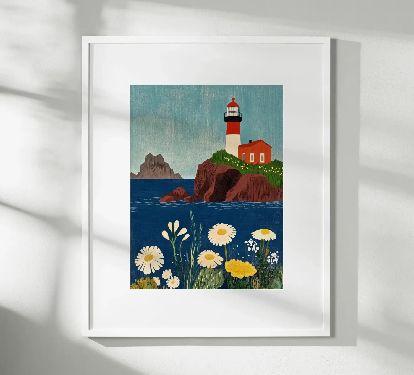 Faro e fiori poster da Curious Canvas