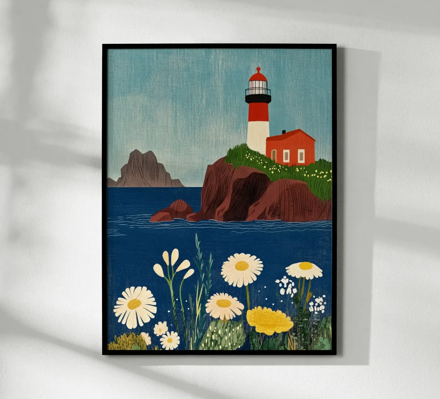Faro e fiori poster da Curious Canvas