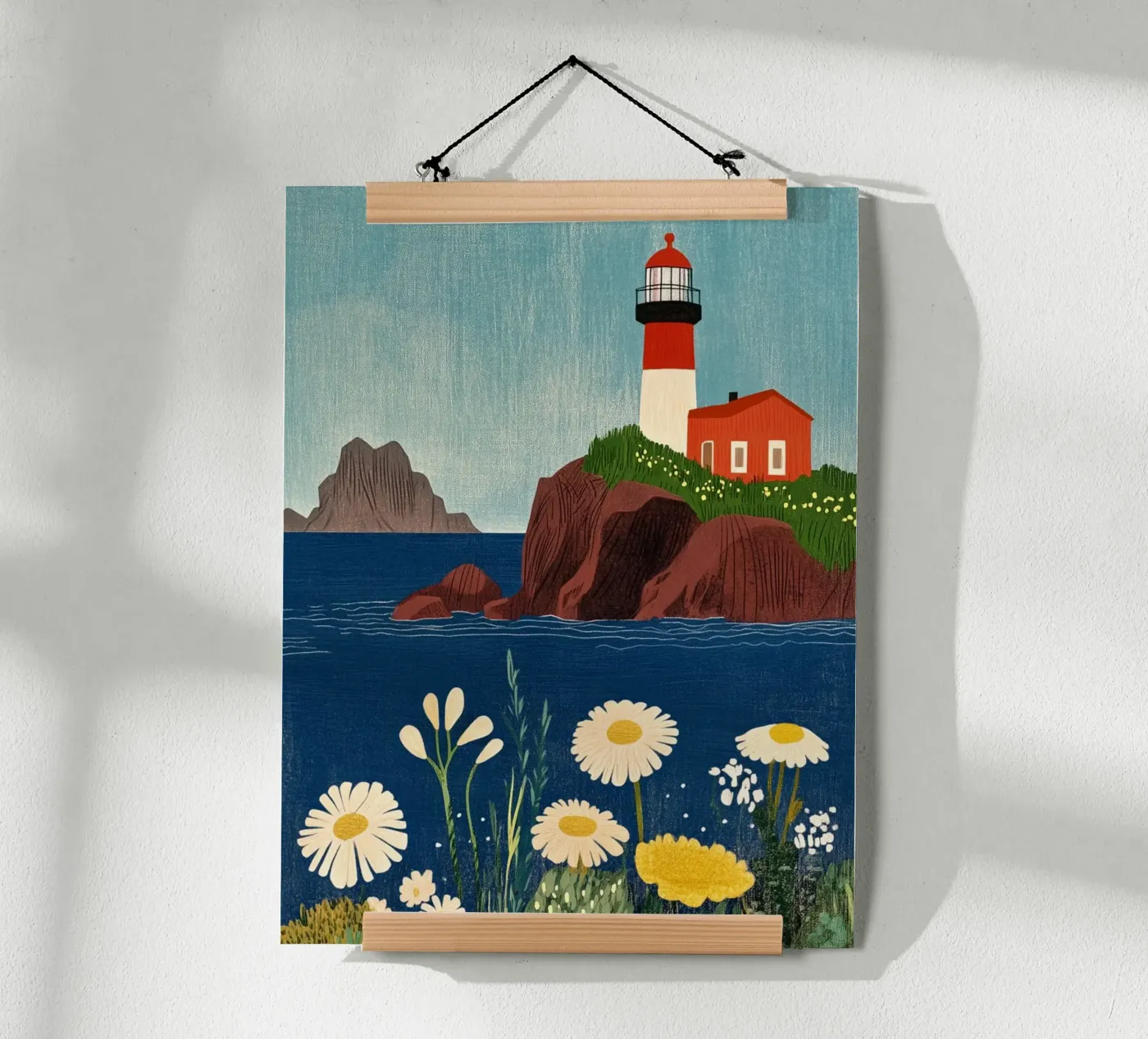 Faro e fiori poster da Curious Canvas