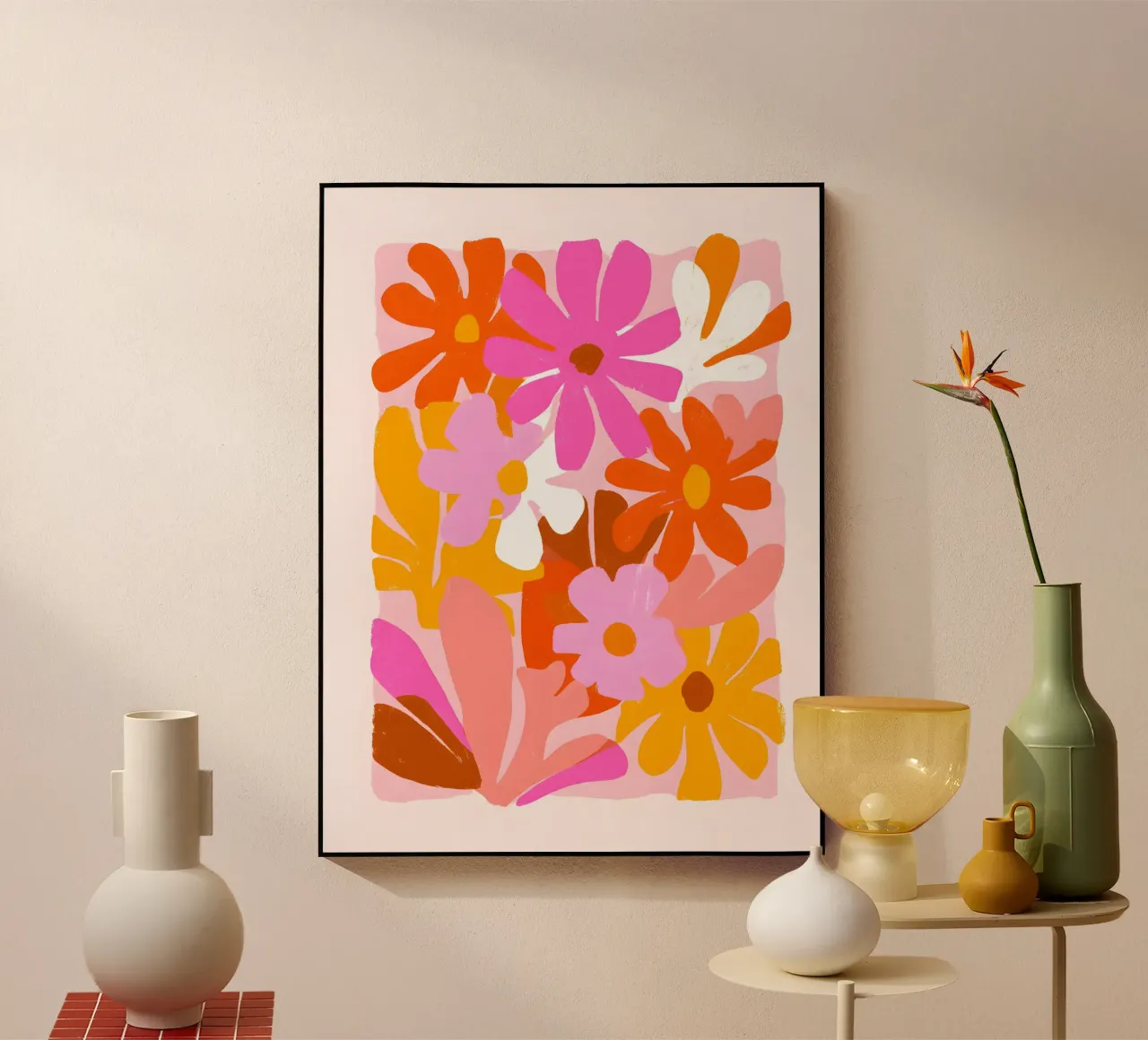 Abstract Summer Flowers plexiglass da Gypsy Galleria
