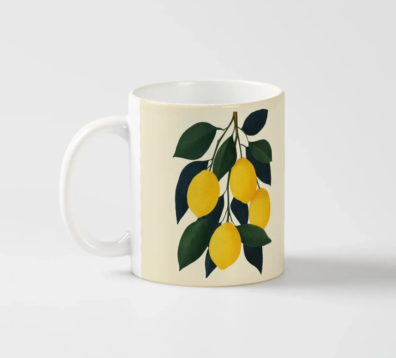 Limoni su un ramoscello tazza in ceramica da Curious Canvas