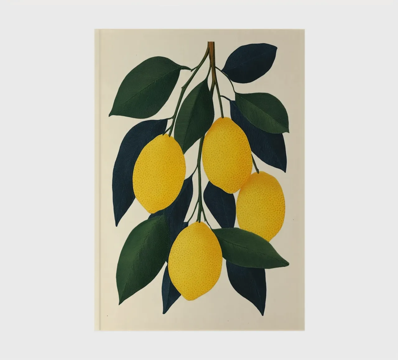 Lemons on a twig notebook by Curious Canvas
