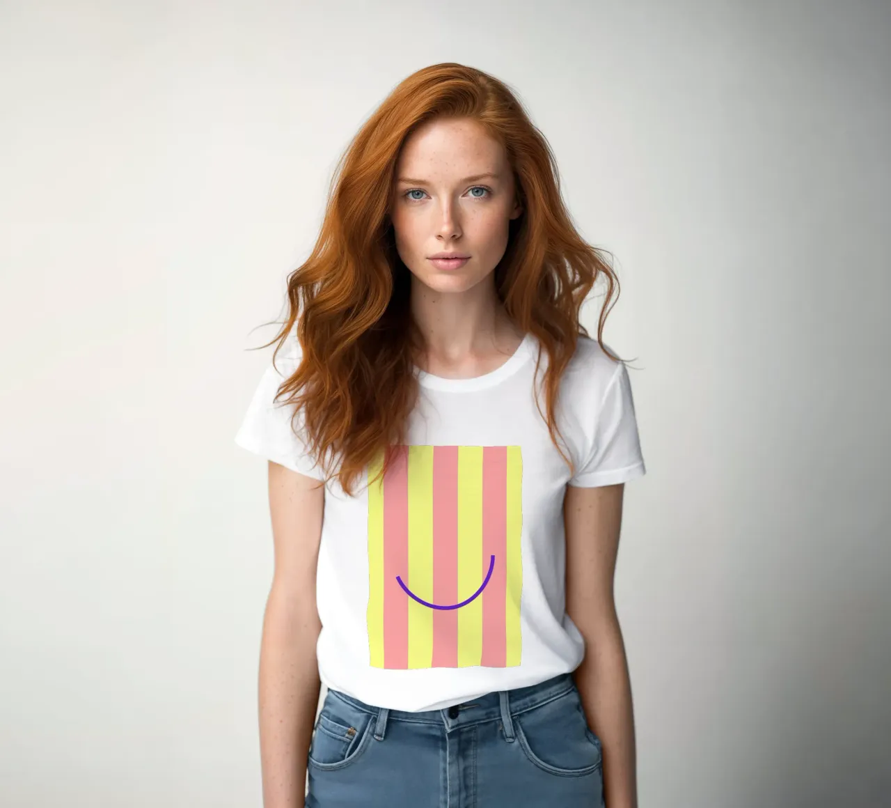 smile. (find even more variations on my profile:) women's fitted t-shirt by FRICKE DESIGN