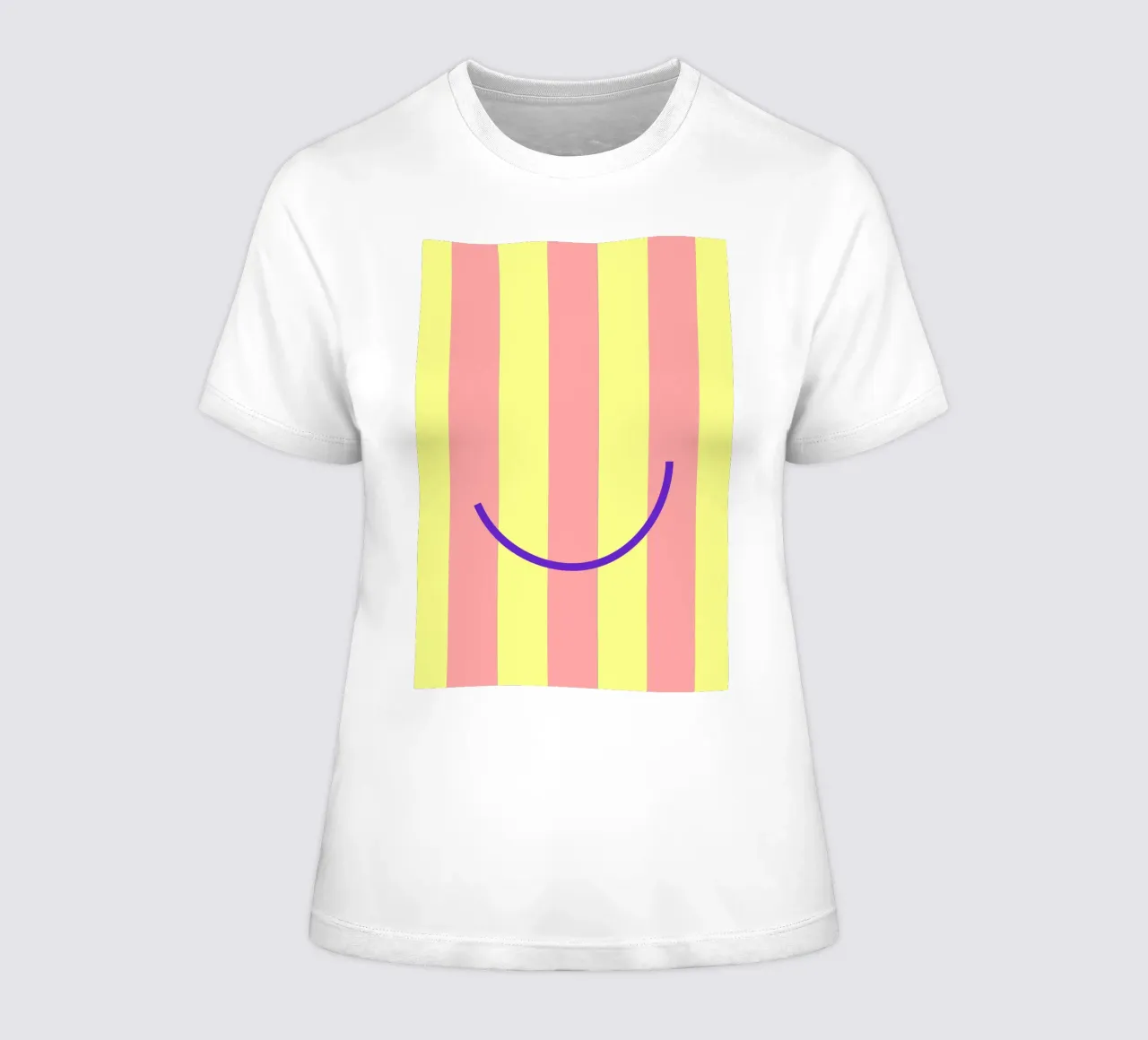 smile. (find even more variations on my profile:) women's fitted t-shirt by FRICKE DESIGN